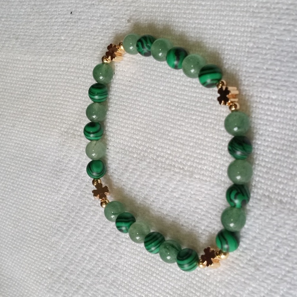 🍀 BRACELET MALACHITE & ADVENTURINE